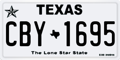 TX license plate CBY1695