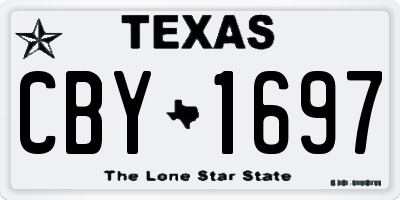 TX license plate CBY1697