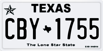 TX license plate CBY1755
