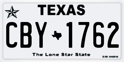 TX license plate CBY1762