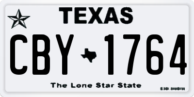 TX license plate CBY1764