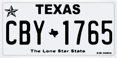 TX license plate CBY1765