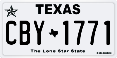 TX license plate CBY1771