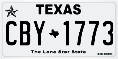 TX license plate CBY1773