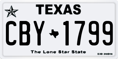 TX license plate CBY1799