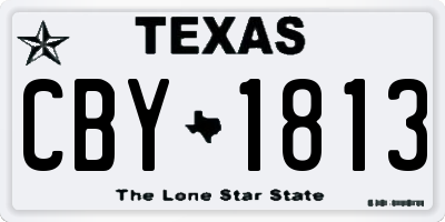 TX license plate CBY1813