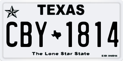 TX license plate CBY1814