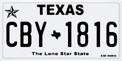 TX license plate CBY1816