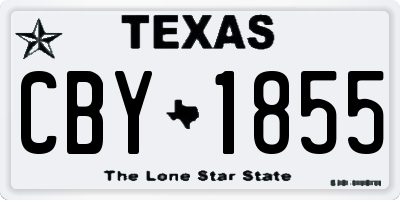 TX license plate CBY1855