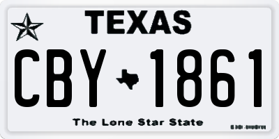 TX license plate CBY1861