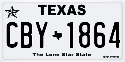 TX license plate CBY1864
