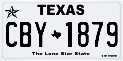 TX license plate CBY1879