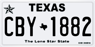 TX license plate CBY1882
