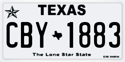 TX license plate CBY1883