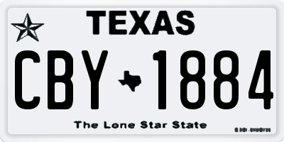TX license plate CBY1884