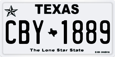 TX license plate CBY1889