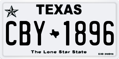 TX license plate CBY1896