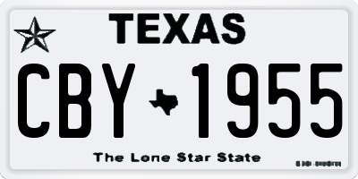 TX license plate CBY1955