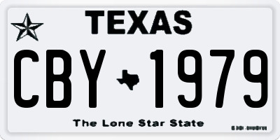TX license plate CBY1979