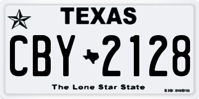 TX license plate CBY2128