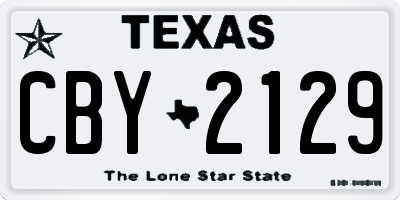TX license plate CBY2129