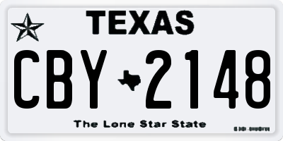 TX license plate CBY2148