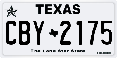 TX license plate CBY2175