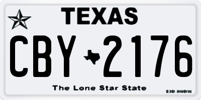 TX license plate CBY2176