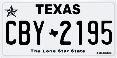 TX license plate CBY2195