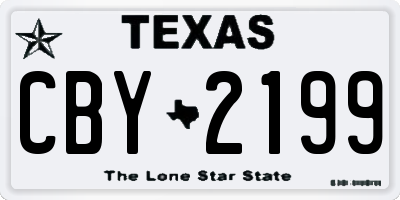 TX license plate CBY2199