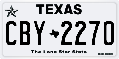 TX license plate CBY2270