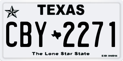 TX license plate CBY2271