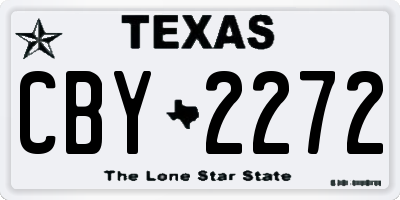 TX license plate CBY2272