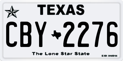 TX license plate CBY2276