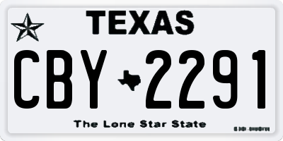 TX license plate CBY2291