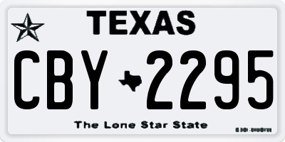 TX license plate CBY2295