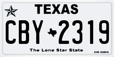 TX license plate CBY2319
