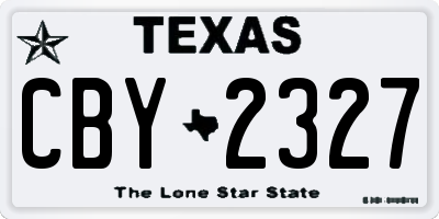 TX license plate CBY2327