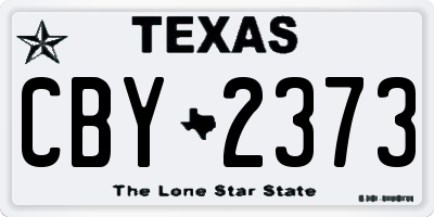 TX license plate CBY2373