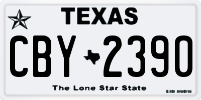 TX license plate CBY2390