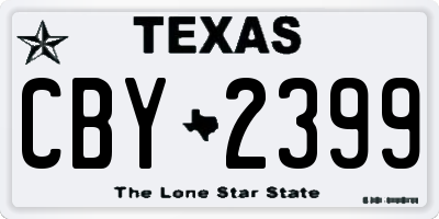 TX license plate CBY2399
