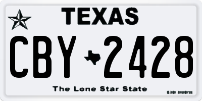 TX license plate CBY2428