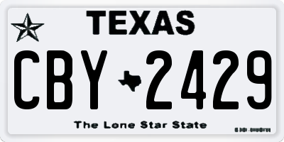TX license plate CBY2429