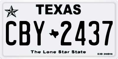 TX license plate CBY2437
