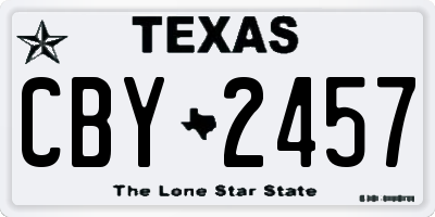 TX license plate CBY2457