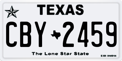 TX license plate CBY2459