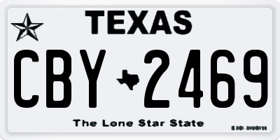 TX license plate CBY2469