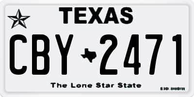 TX license plate CBY2471