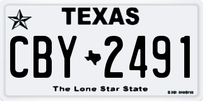 TX license plate CBY2491