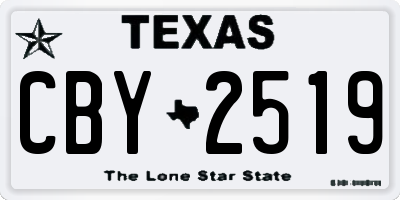 TX license plate CBY2519
